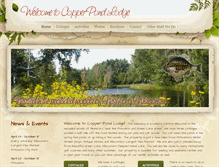 Tablet Screenshot of copperpondlodge.com